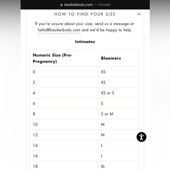 Baobei Maternity & Postpartum Support Bloomers - Scallop Edge Black, size Large - Picture 4 of 4